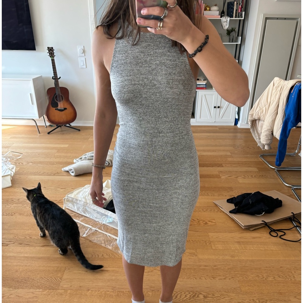 Aritzia Wilfred Free Gray Midi Dress Size Small